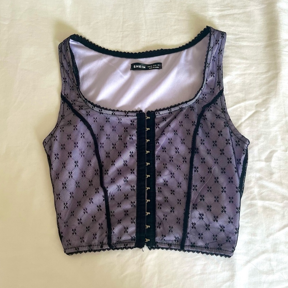 grunge y2k corset crop top